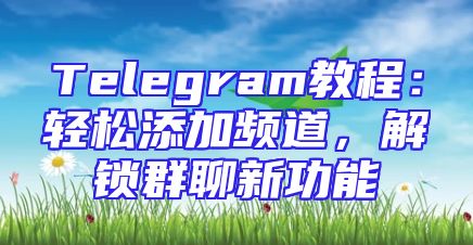 Telegram教程：轻松添加频道，解锁群聊新功能