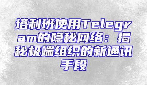 塔利班使用Telegram的隐秘网络：揭秘极端组织的新通讯手段