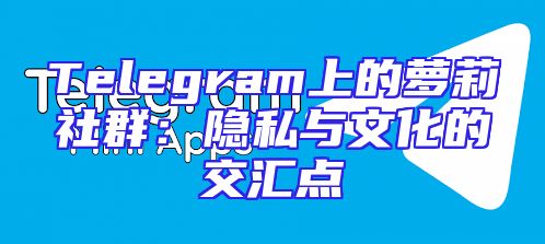 Telegram上的萝莉社群：隐私与文化的交汇点