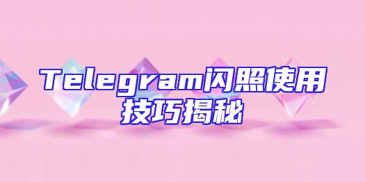 Telegram闪照使用技巧揭秘