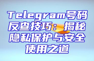 Telegram号码反查技巧：揭秘隐私保护与安全使用之道