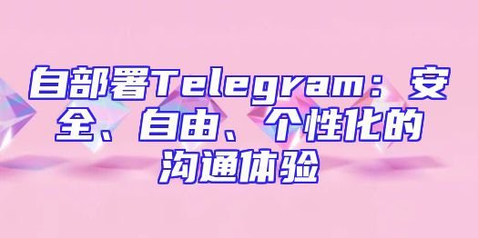 自部署Telegram：安全、自由、个性化的沟通体验