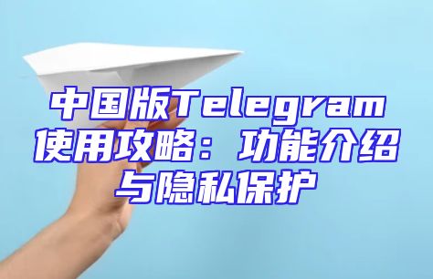 中国版Telegram使用攻略：功能介绍与隐私保护