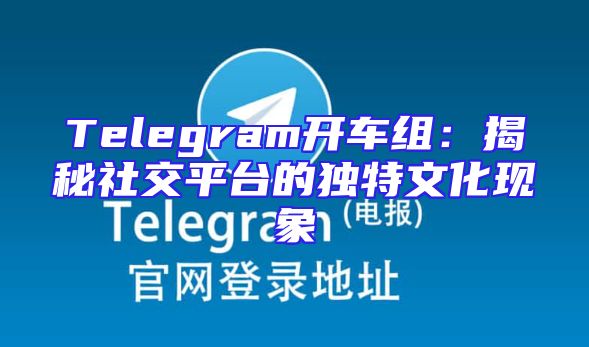 Telegram开车组：揭秘社交平台的独特文化现象