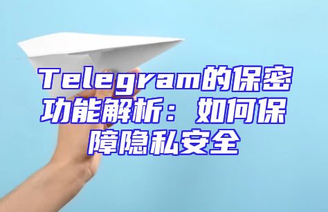 Telegram的保密功能解析：如何保障隐私安全
