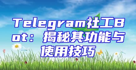 Telegram社工Bot：揭秘其功能与使用技巧