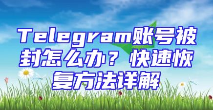 Telegram账号被封怎么办？快速恢复方法详解