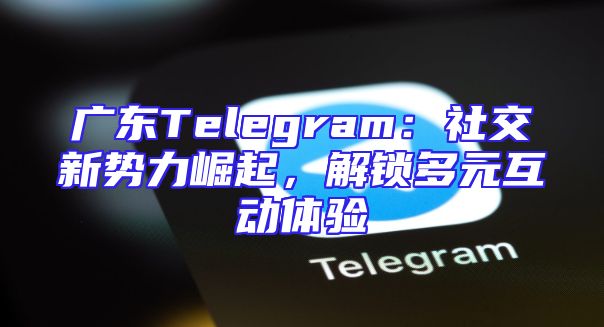 广东Telegram：社交新势力崛起，解锁多元互动体验