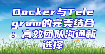 Docker与Telegram的完美结合：高效团队沟通新选择