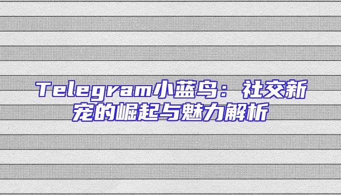 Telegram小蓝鸟：社交新宠的崛起与魅力解析