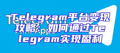 Telegram平台变现攻略：如何通过Telegram实现盈利