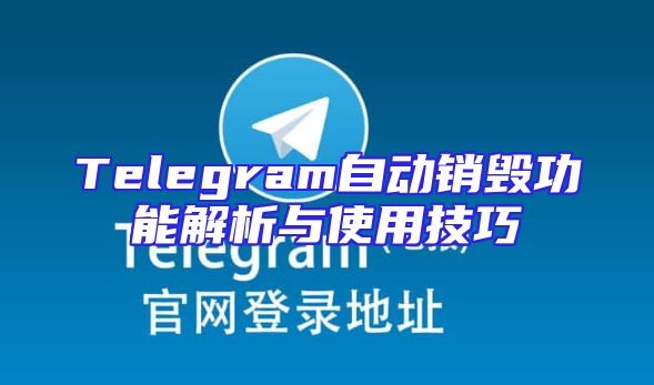 Telegram自动销毁功能解析与使用技巧