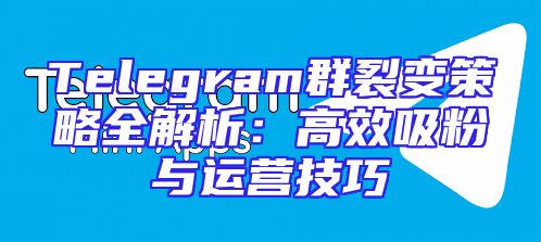 Telegram群裂变策略全解析：高效吸粉与运营技巧