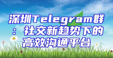 深圳Telegram群：社交新趋势下的高效沟通平台