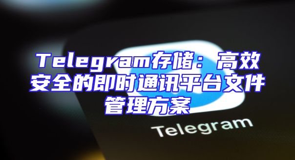 Telegram存储：高效安全的即时通讯平台文件管理方案