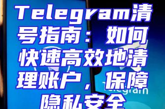 Telegram清号指南：如何快速高效地清理账户，保障隐私安全