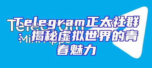 Telegram正太社群：揭秘虚拟世界的青春魅力